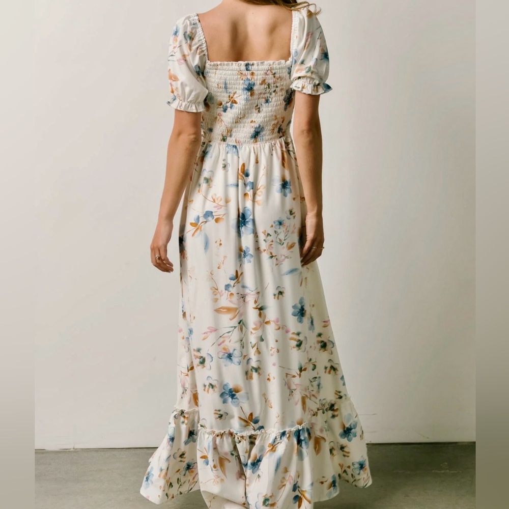 NWT Baltic Born Capri Smocked Floral Maxi Dress Size Medium - Picture 6 of 14
